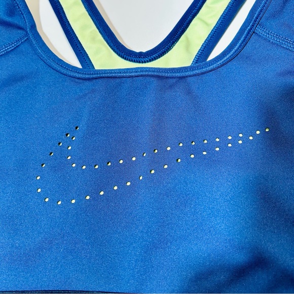 Nike sports bra Drifit Perforated Swoosh logo racer back sports bra women size S - Picture 4 of 5